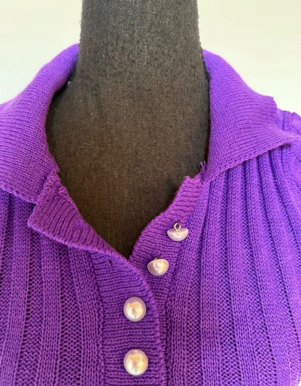 Shein Vestiti: Mini Robe pull violet bouton nacré XS/S – Nuovo (secondo la descrizione) da Genève venduto da Libellule477 2