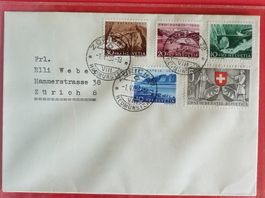 BP7) 1953 Pro Patria FDC  Zürich Kt. 75.-+