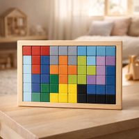 MONTESSORI - PUZZLE EN BOIS MULTI FORME / NEUF