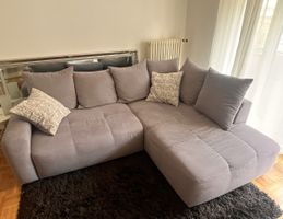 Ecksofa / Bettsofa grau LIPO