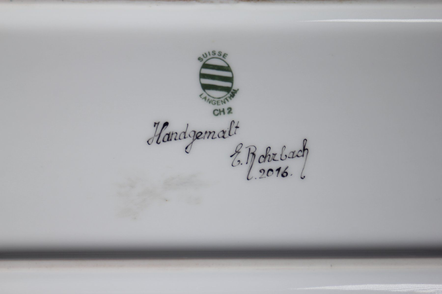 Teller: Handbemalte Langenthal Platte Iris Rochbach – Gebraucht aus Basel von IRMAundFRED 3