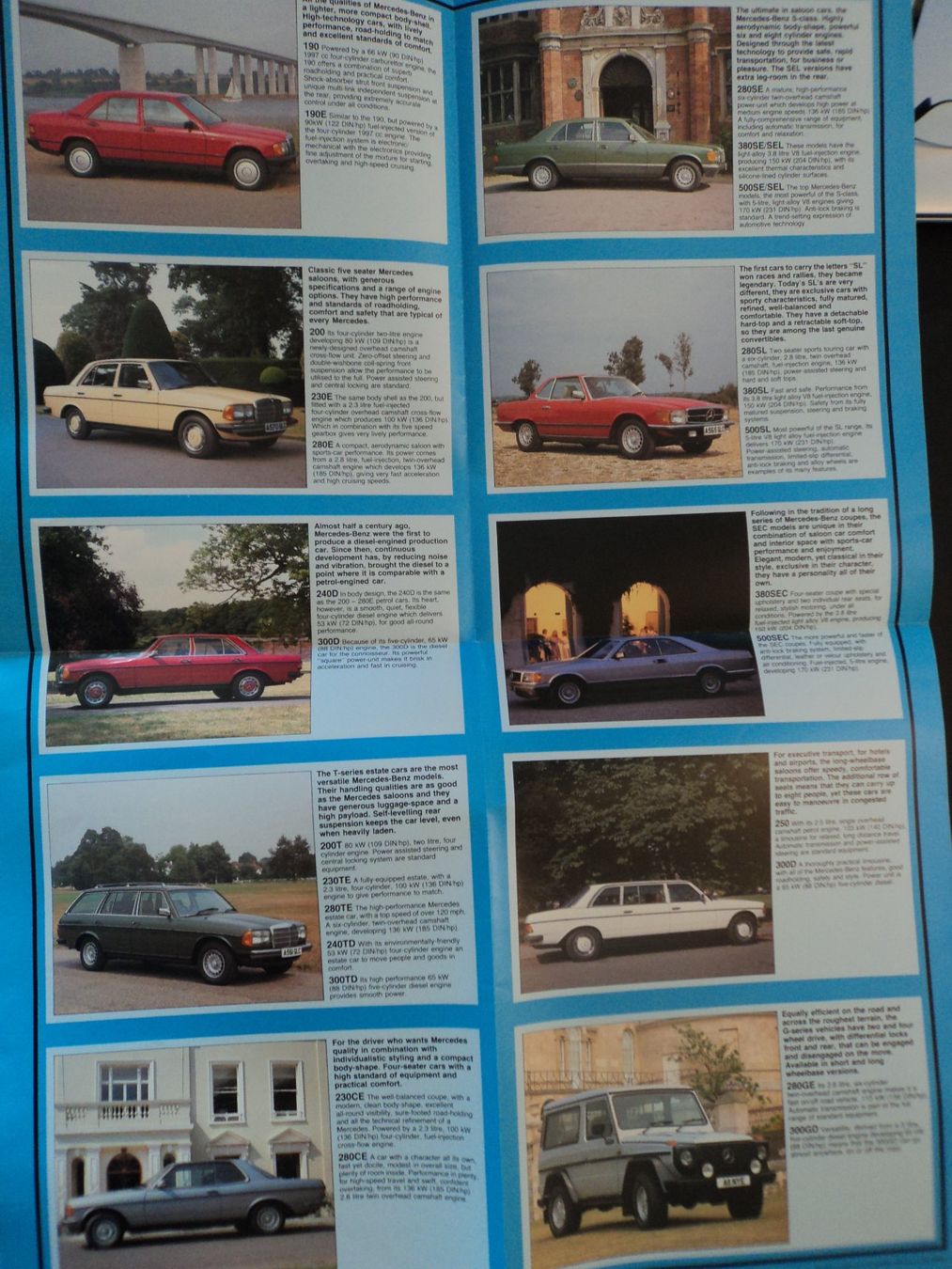 Mercedes-Benz Dokumente: Prospekt Mercedes Benz Programm 1983 500SEC 300GD  etc – Gebraucht aus Schwarzenburg von modelCARama