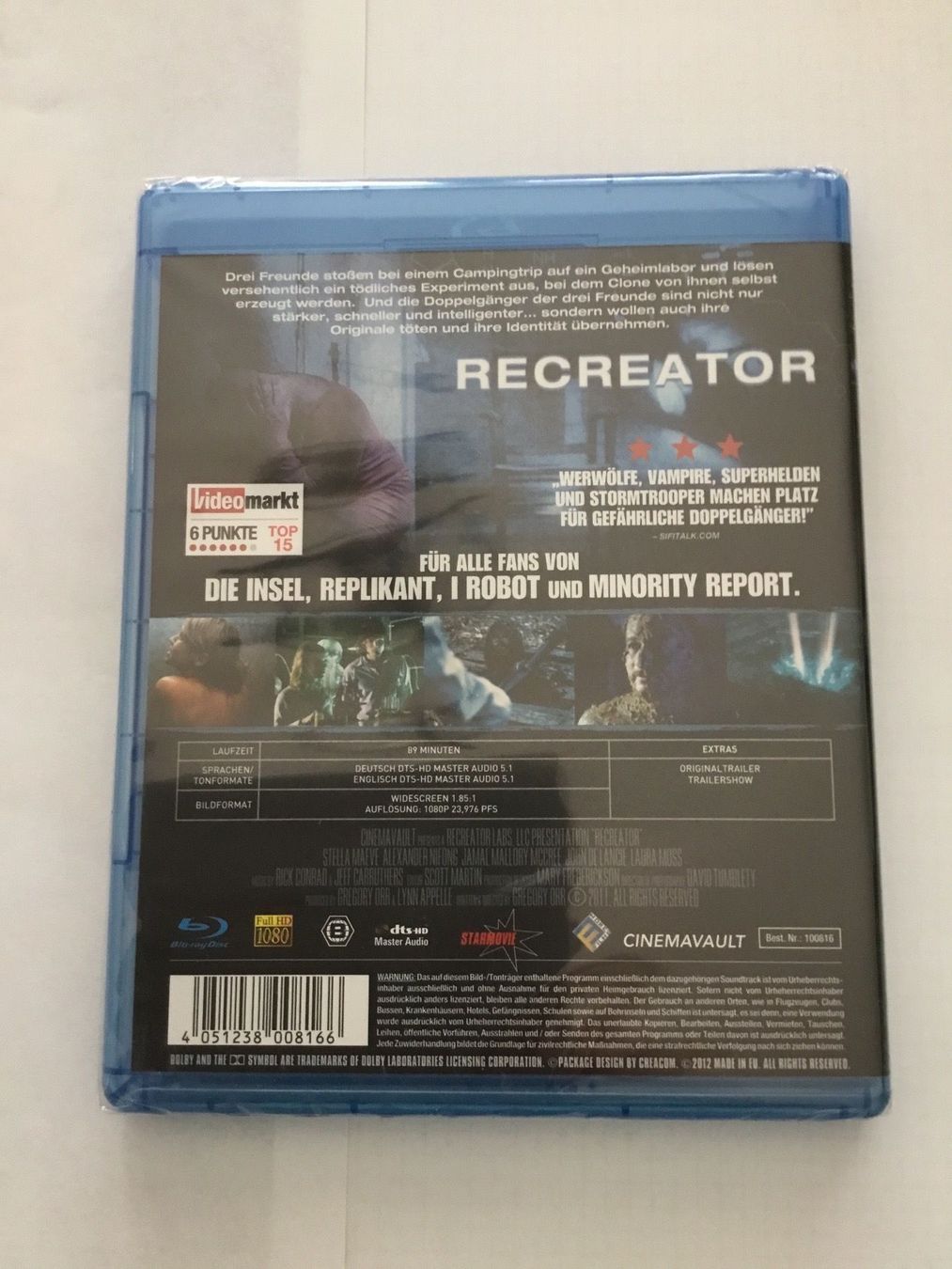 Alle DVDs: Recreator Blu Ray Neu Original verpackt – Neu und originalverpackt aus Blauen von berlingo65 1