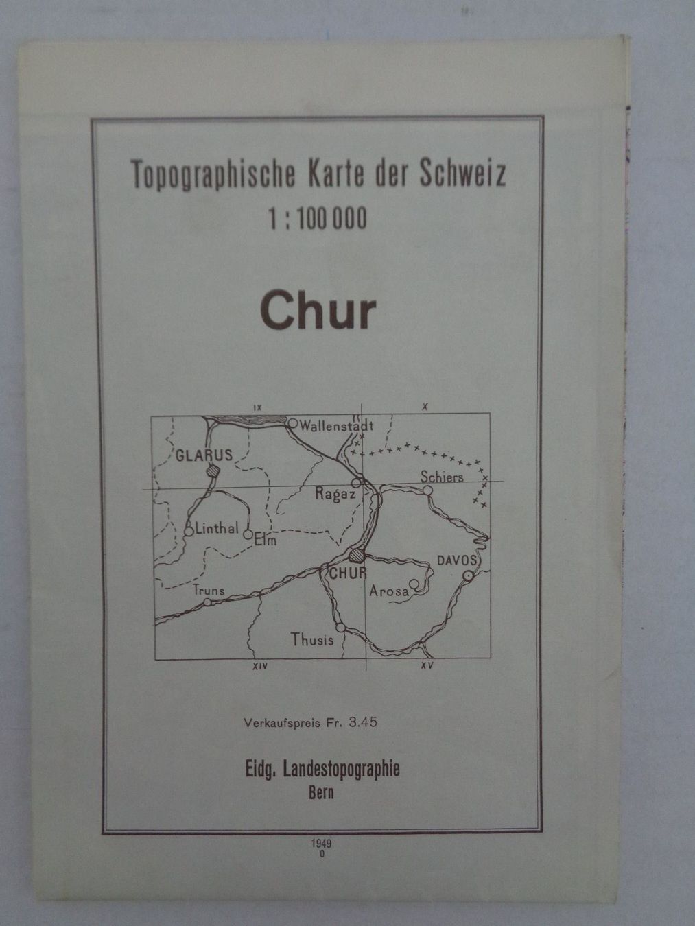 Cartine & Atlanti: Topographische Karte - Chur 1949 – Usato da Chur venduto da omonia