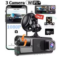 Dash Cam 3 Kamera Video Recorder WIFI Auto Vorne Rückansich