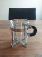 Bodum Milch/-Glaskännchen mit Griff und Metallgestell 