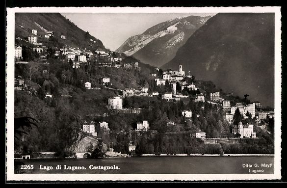 Cartoline postali: AK Castagnola, Panorama – Usato da Berlin venduto da bartko-reher