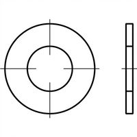 Unterlegscheibe 5.3 mm 12 mm Stahl galv. verzinkt (80 Stk.)