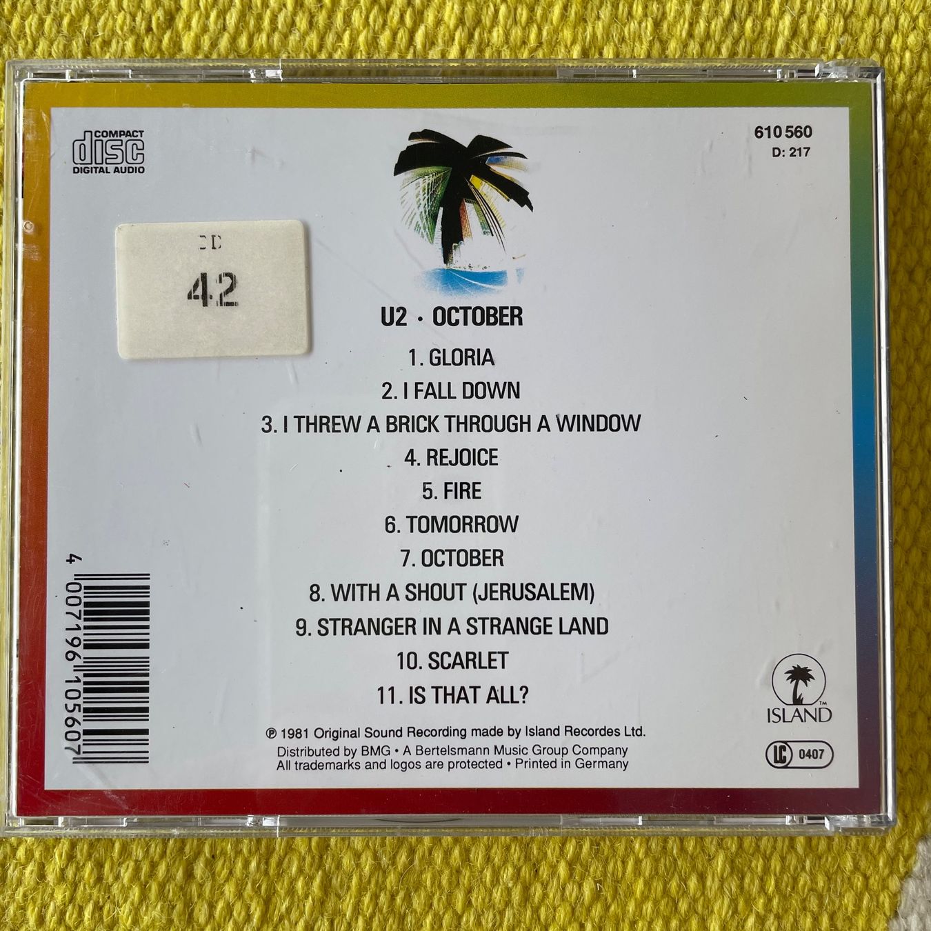 CDs: U2-OCTOBER – Gebraucht aus Rorschacherberg von CD-Roli 1
