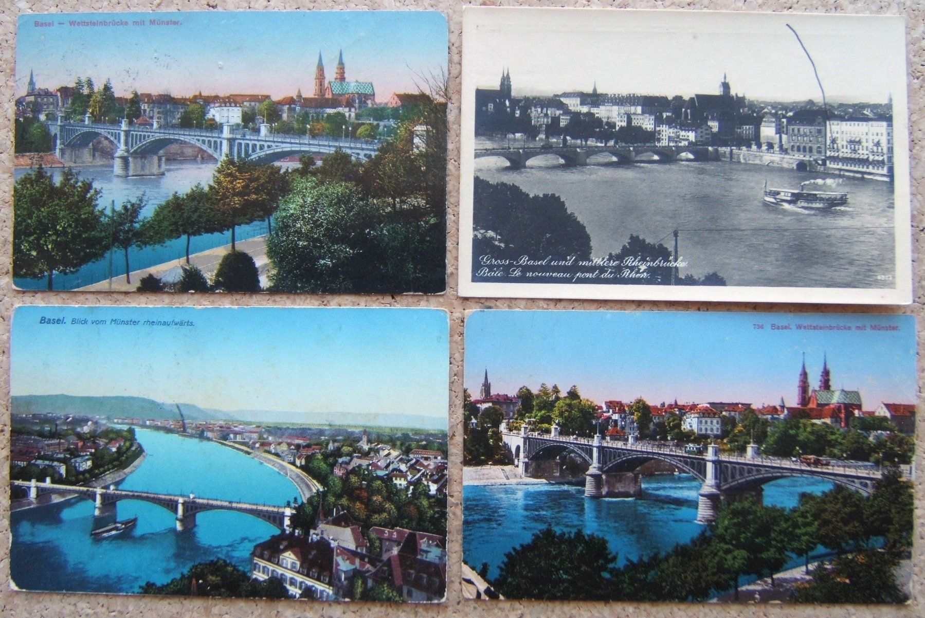 Ansichtskarten: 4 AK BASEL – Gebraucht aus Brunnen von Nonne04