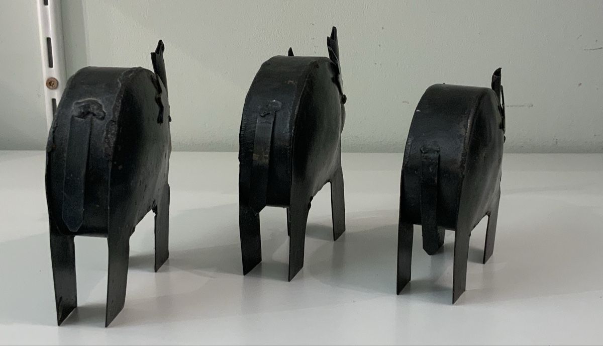 Statuette: Lot de 3 éléphants en fer forgé – Usato da rolle venduto da Tontonjulot 2