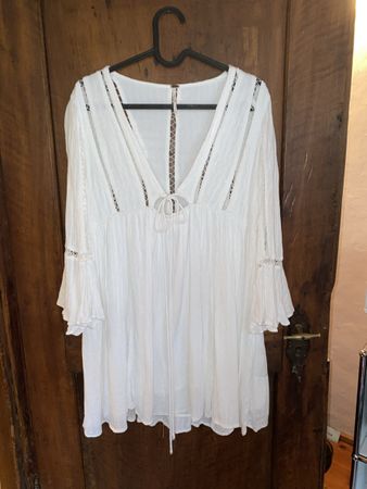 Boho Free People Kleid, weiss (Babydoll)