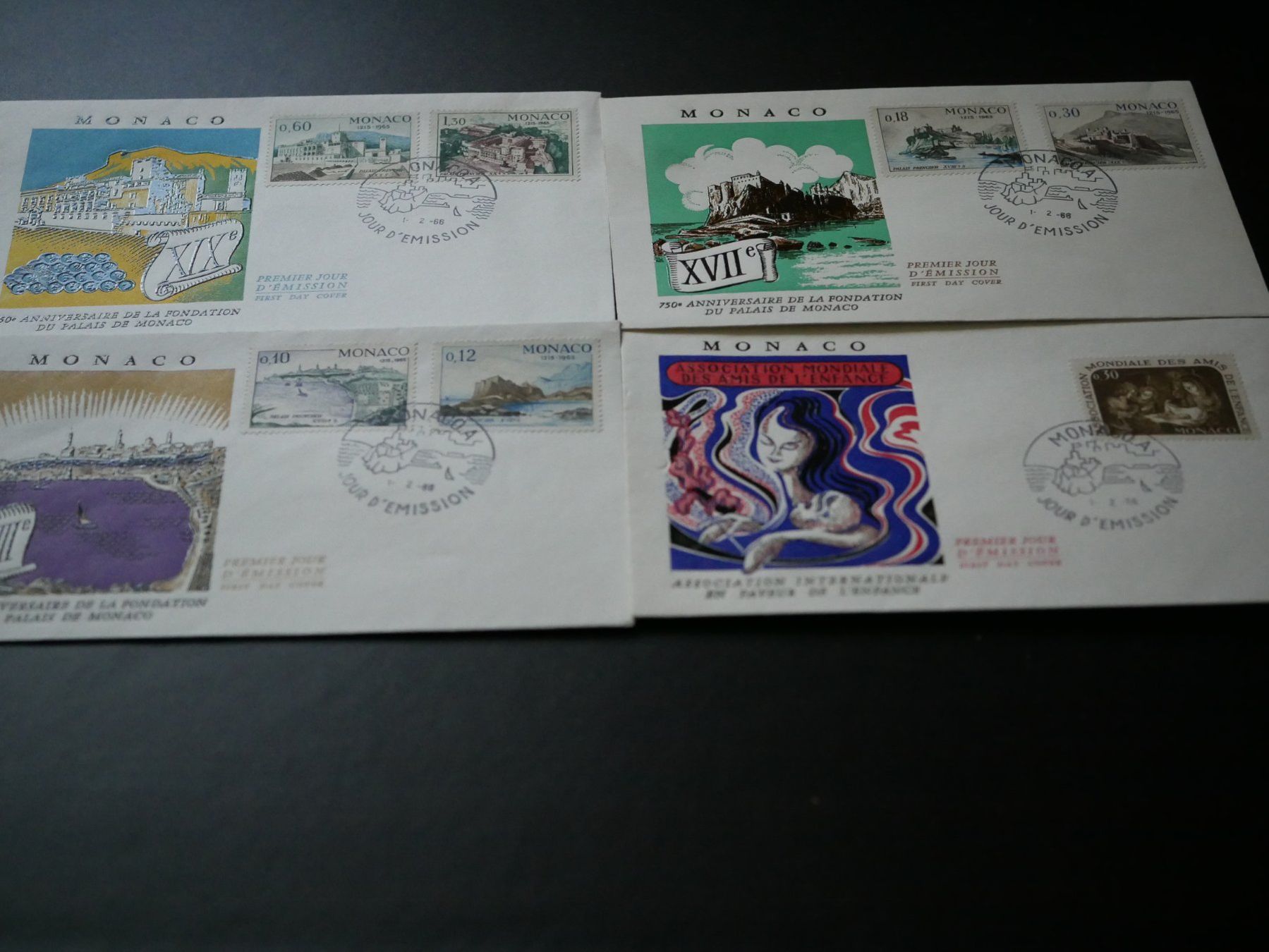 Tutti i francobolli: 4 x Briefmarken Monaco 1966 – Nuovo (secondo la descrizione) da Kreuzlingen venduto da kar_kj82