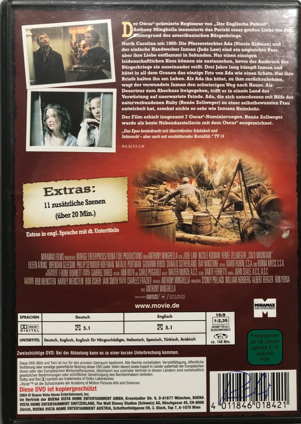 Tutti i DVDs: Unterwegs nach Cold Mountain – Usato da Lostorf venduto da heidimeier 1