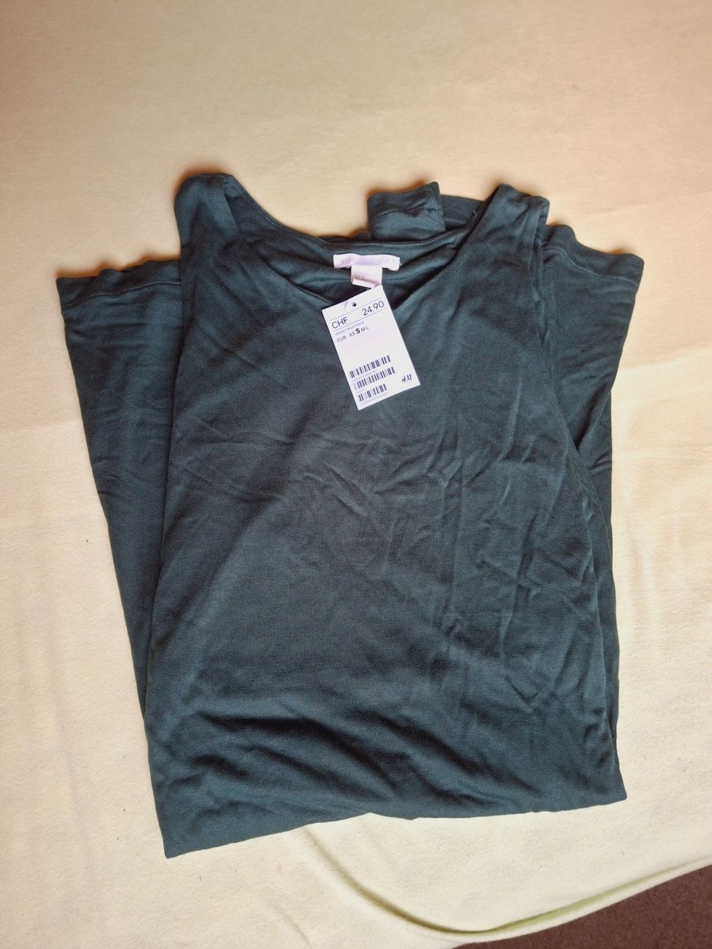 H&M Kleider: Robe verte foncée fluide taille S marque H&M – Neu (gemäss Beschreibung) aus Villiers von san_jn5w 5