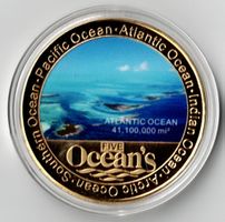 Atlantic Ocean_Five Oceans_Gedenkmedaille in Schutzkapsel