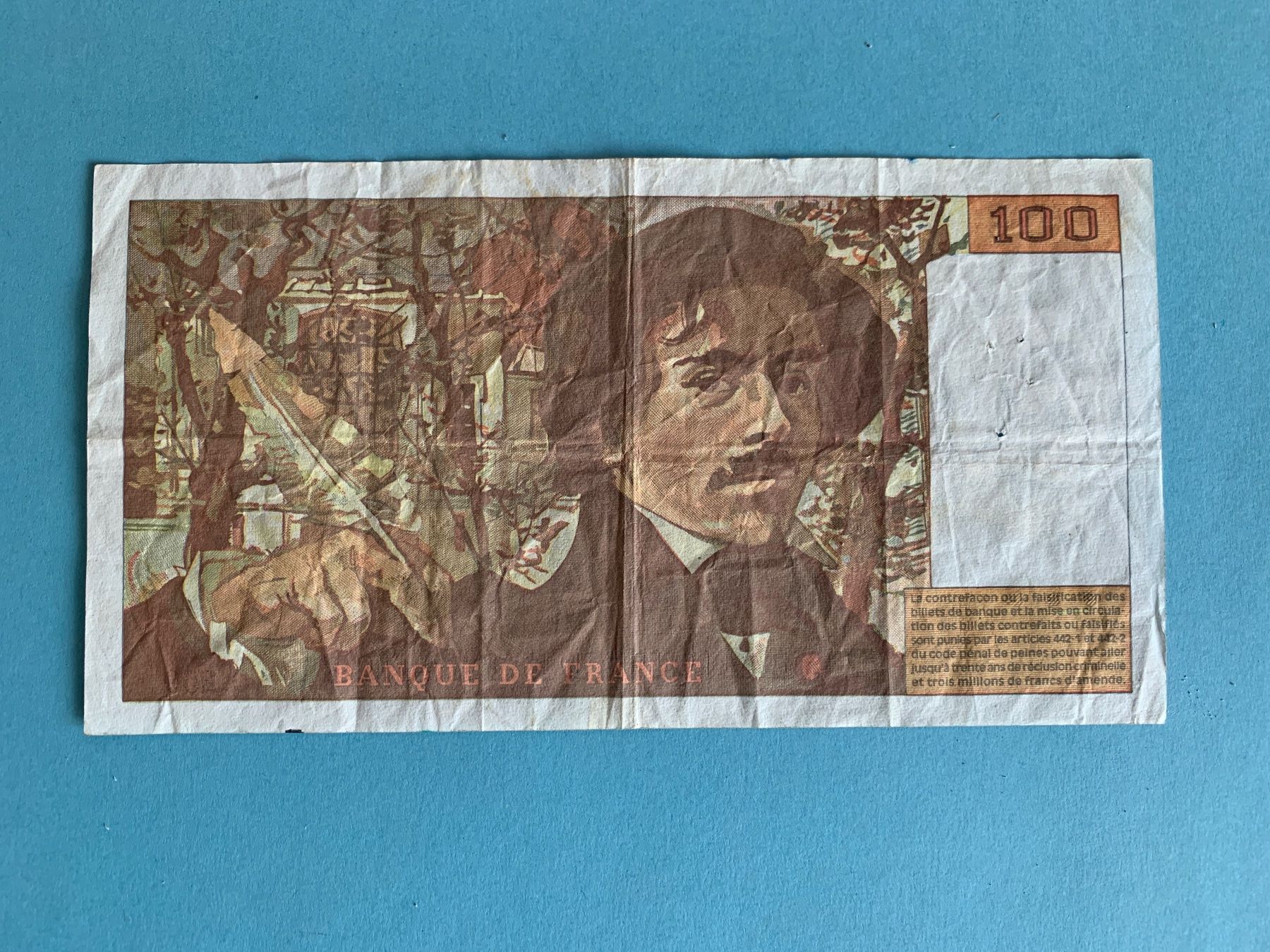 Banknoten: FRANCE - 100 Francs 1995 "DELACROIX" - TTB / SS – Gebraucht aus Le Lignon von Trikles 1