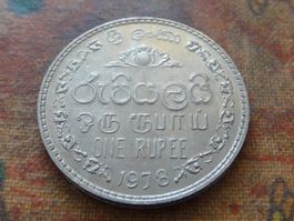 SRI LANKA  One Rupee  1978