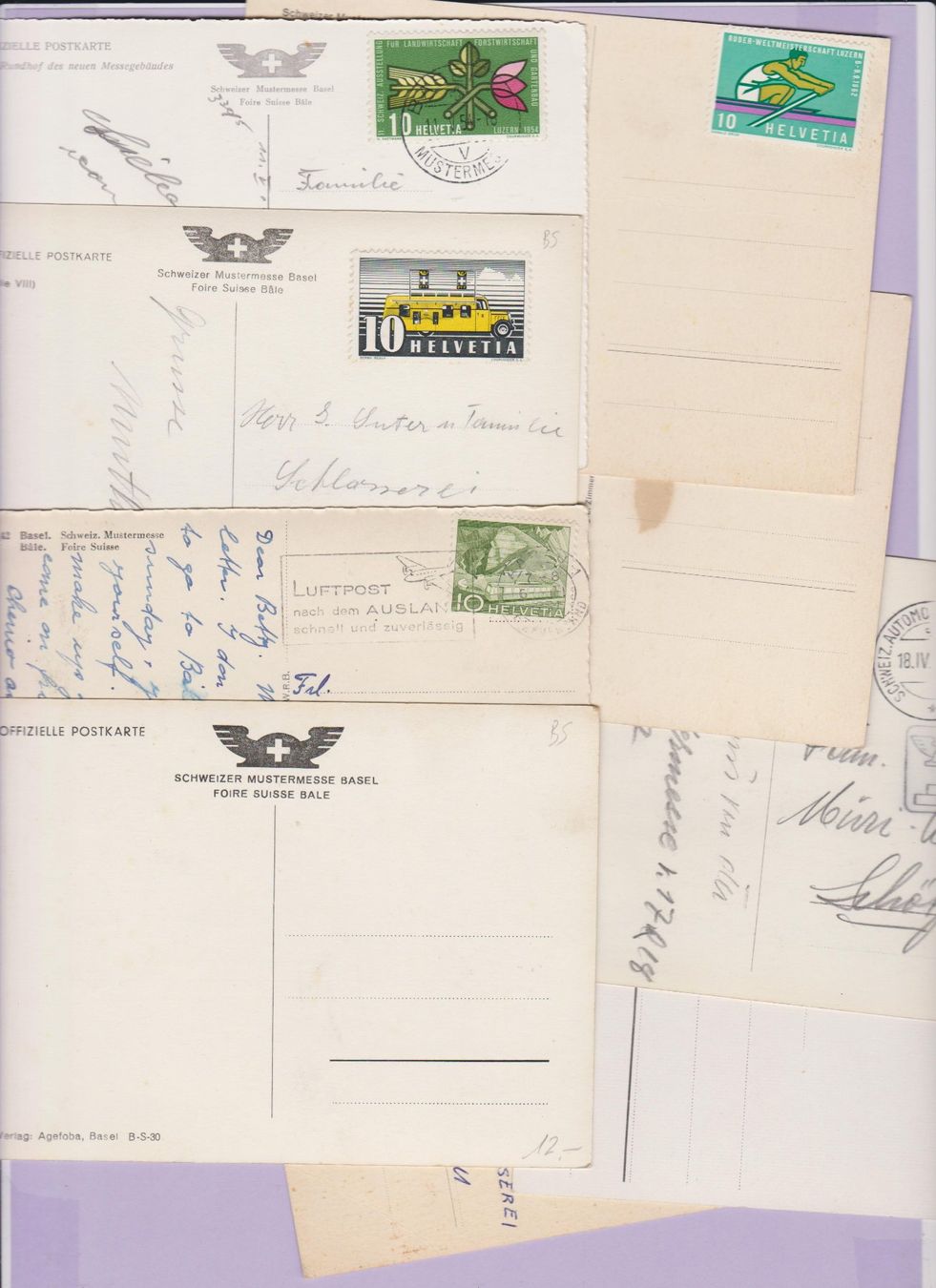 Cartes postales: Basel Mustermesse   -   7 verschiedene alte Ansichtskarten – D'occasion à Vitznau par Ropaku 2