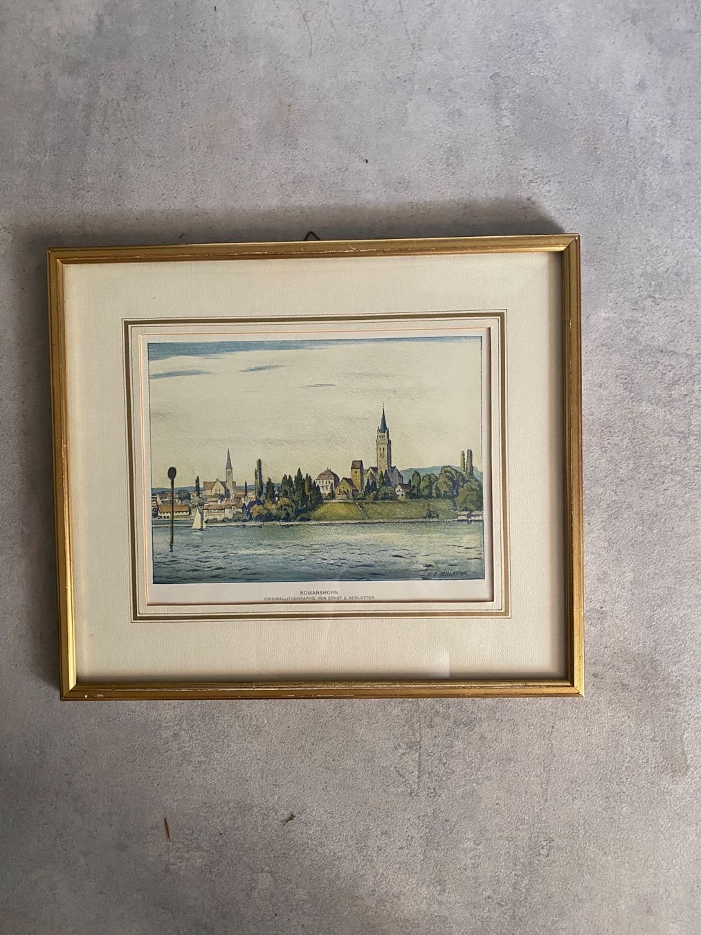 Grafica & Litografie: Romanshorn, Originallithographie, Ernst E. Schlatter – Usato da Kreuzlingen venduto da don_ueli6wb5 1