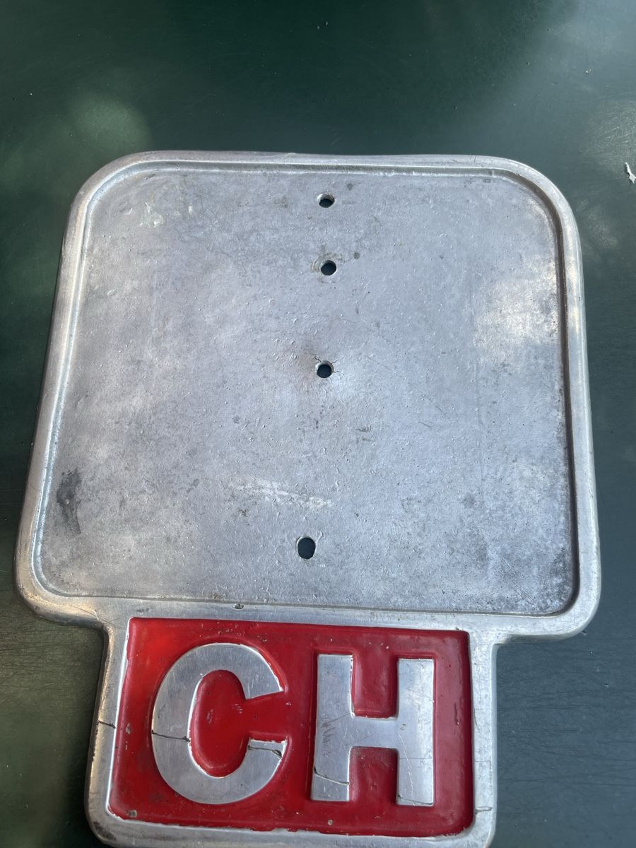 Accessori per altri veicoli: Vintage CH Schild,Aluminium, Oldtimer, gebraucht, top! – Usato da Willisau venduto da Marcello63