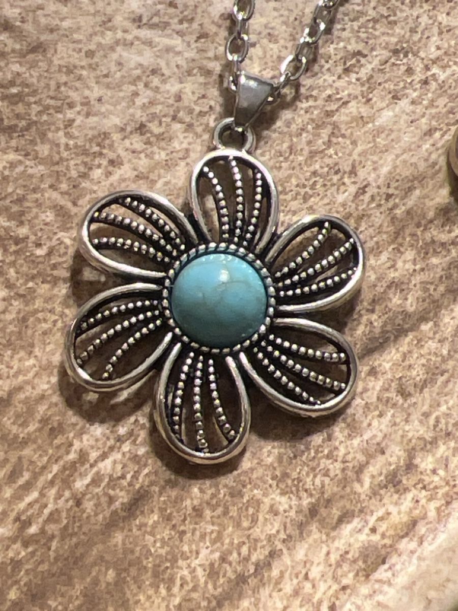 Altri gioielli: Schönes Schmuckset mit Türkis-Blume  – Nuovo (secondo la descrizione) da Seon venduto da Sunny-Schmuck78 1