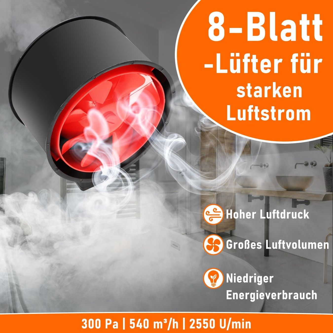 Luftreiniger: Rauchabzug Rohrventilator 100mm Growbox Ventilator – Neu und originalverpackt aus Schaffhausen von  2