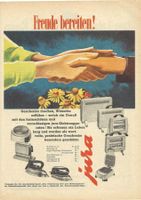 Jura Elektoapparate, Original-Reklameblatt 1954