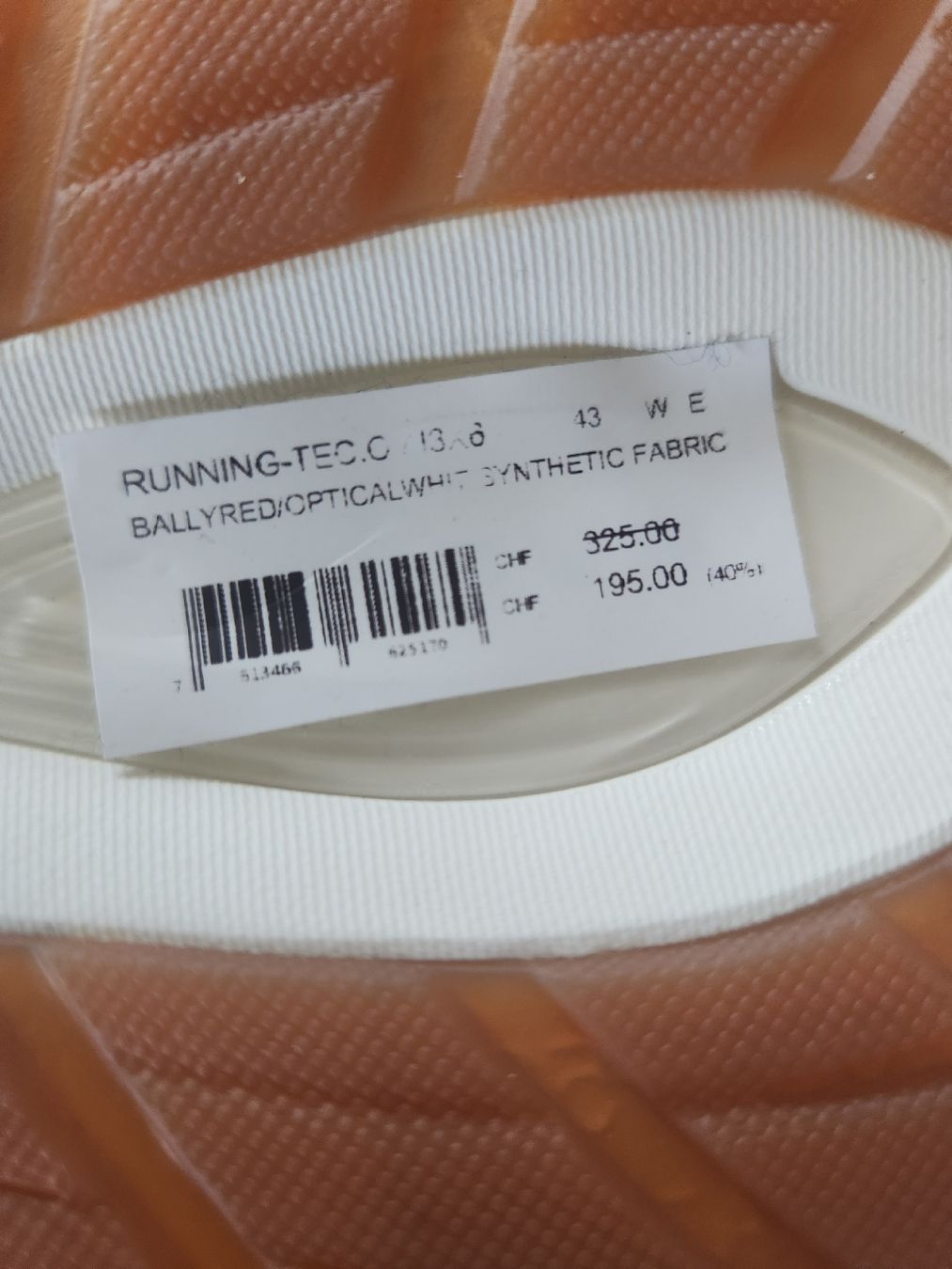Bally Scarpe da uomo: Bally Running-Tec BALLYRED/OPTICALWH 43 Neu  – Nuovo (secondo la descrizione) da Niedergösgen venduto da Eva2410 7