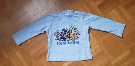 Langarmshirt Disney Mickey Maus hellblau Grösse 74