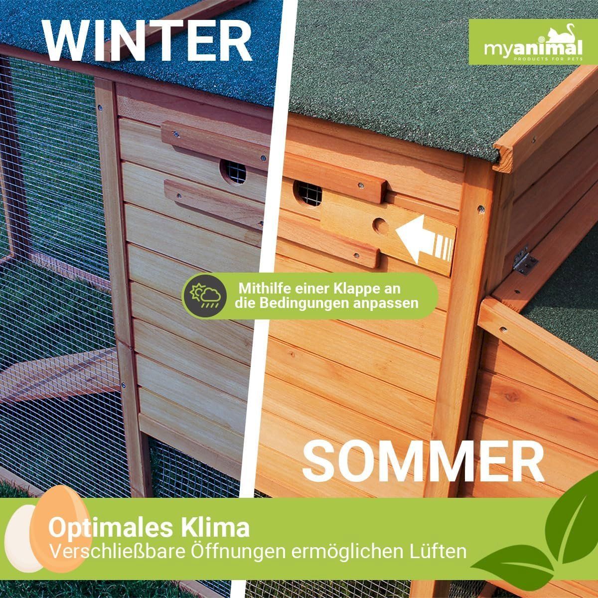 Gabbie, trasporto & Sicurezza: Hühnerstall für 4 Hühner Grau – Nuovo e nell'imballaggio originale da Bottighofen venduto da zaap 3