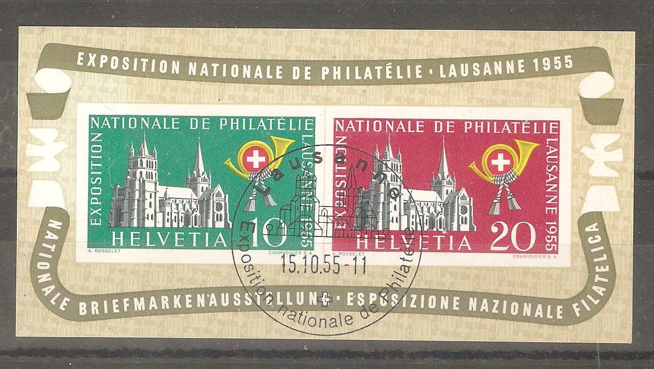 Tutti i francobolli: Lausanne Block  SSt. 15.10.55 – Usato da Lausanne venduto da Whorvath