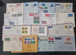 Lot mit 15 Briefe - CH Flugpost