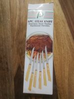 6 Steak Messer mit Holzgriff