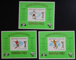 Togo Kat. Blöcke 13 Stück Espana 1982 Fussball WM