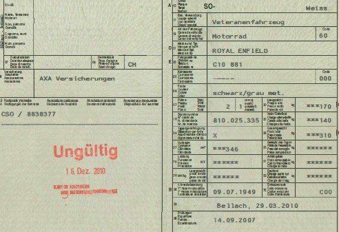 Enfield/Royal-Enfield Strada: Royal Enfield G350 – Usato da Gutenswil venduto da Riello01 2