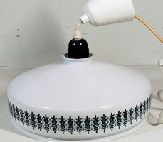 Vintage Lampe mit Glas Schirm -(em7)