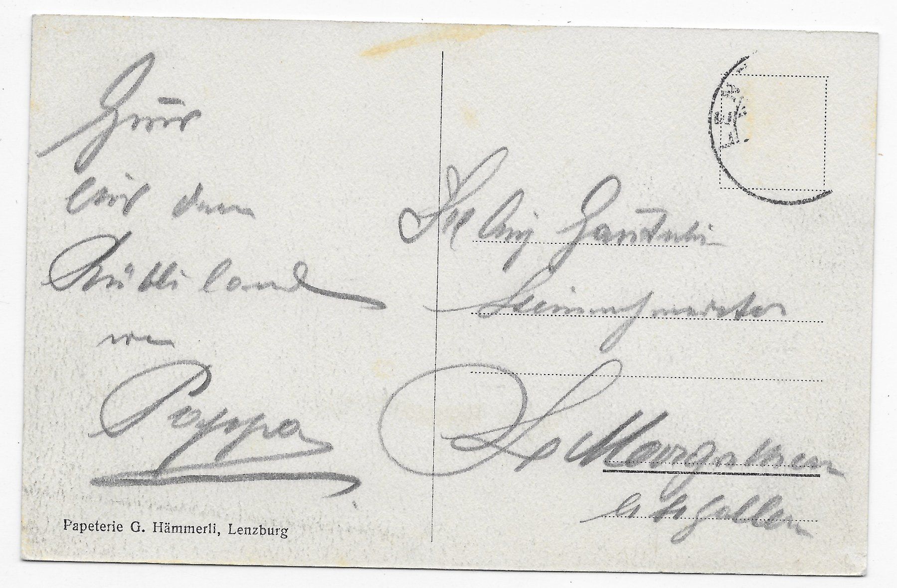 Cartoline postali: Ansicht von Lenzburg – Usato da Hefenhofen venduto da Richsalz 1