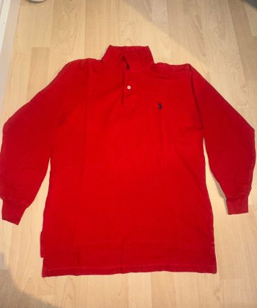 Polo Ralph Lauren rouge manches longues - Taille S