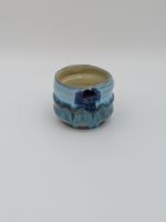 Keramik-EspressoBecherli, handgemacht, blau, Unikat!