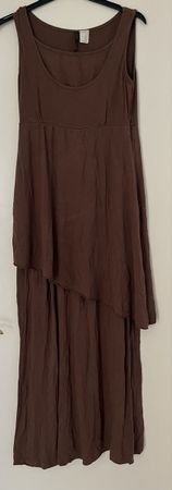 Robe longue brune grossesse et maternité