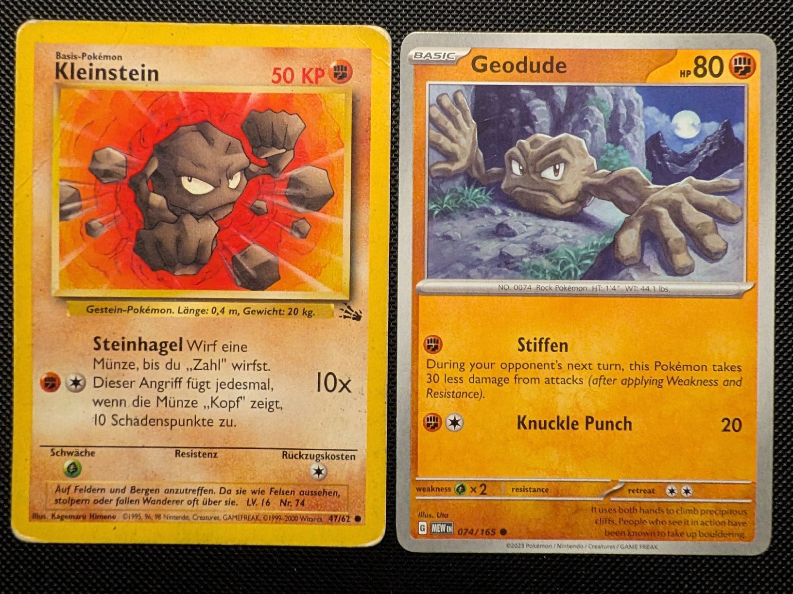 Pokémon Sammelbilder & Trading cards: Pokémon Gestein-Set: Onix & Kleinstein (4 Karten)  – Gebraucht aus Märstetten von eri_9lt8