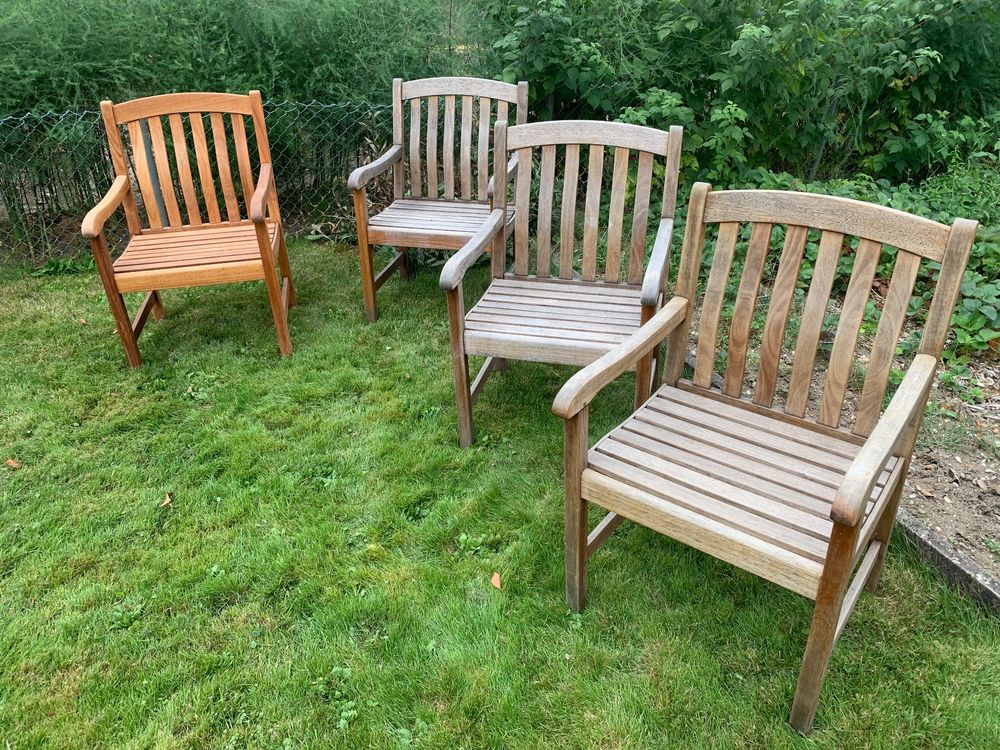 Gartenstühle massiv Holz Kaufen auf Ricardo