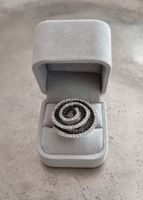 Ring,verg.weiss schwarz Swarovski Kristallen