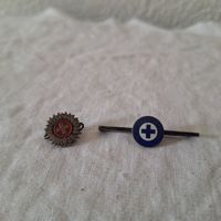 2 ältere Anstecknadeln, Schweiz. Armee, Blaukreuzverein