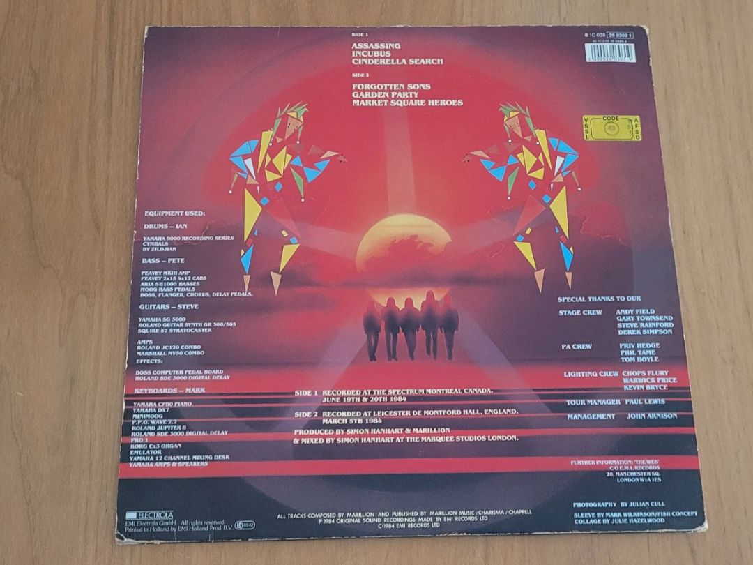 Dischi in vinile: LP  Marillion – Usato da Martigny venduto da MZ-67 1