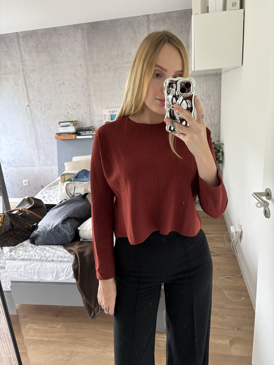 Zara Top: Pull bordeaux Zara taille S – Usato da Zürich venduto da mps_9cp7 1
