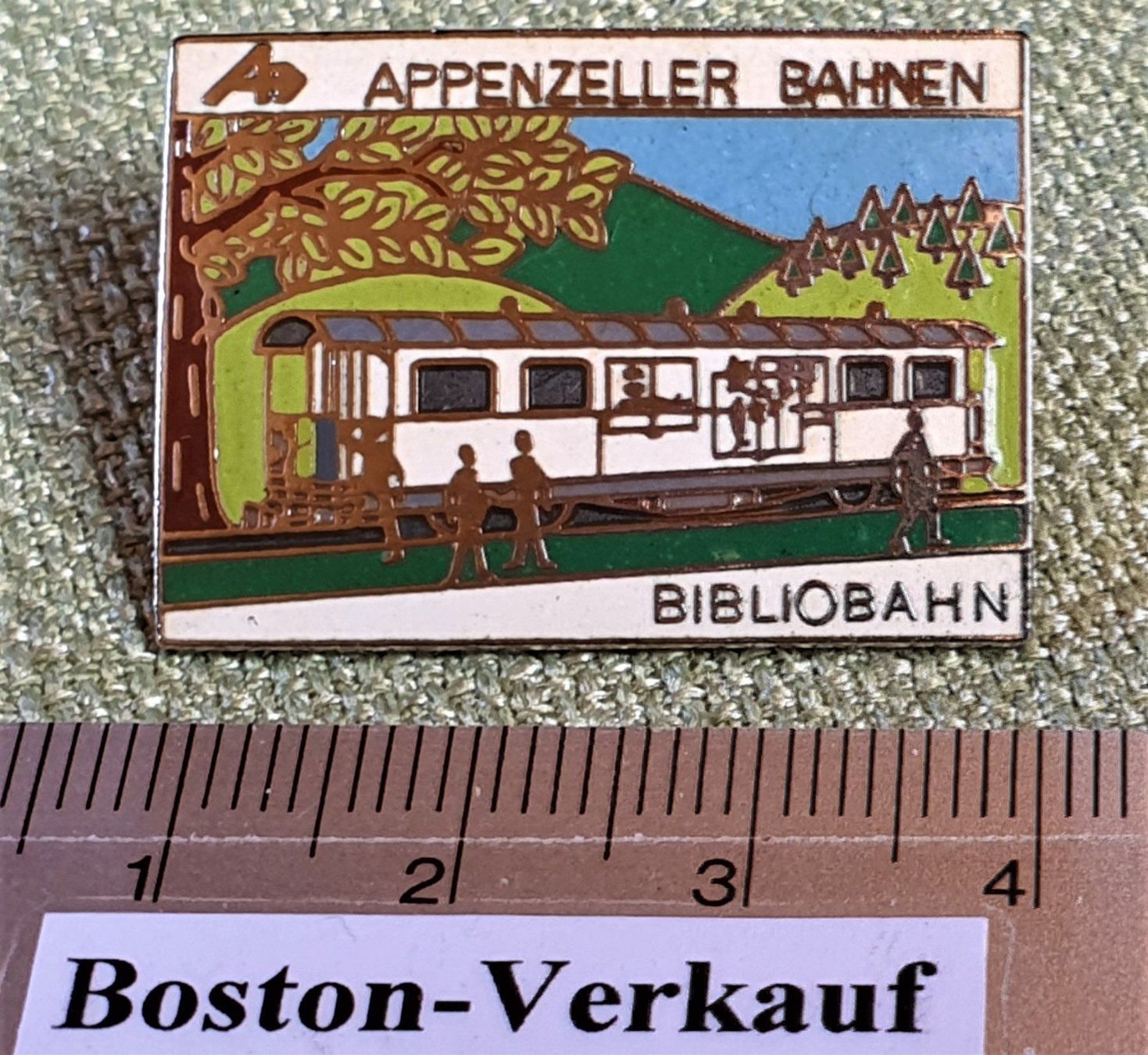 Placchette & Badge: B254 - Pin Appenzeller Bahnen Bibliobahn – Usato da Reinach BL venduto da Boston-Verkauf 1