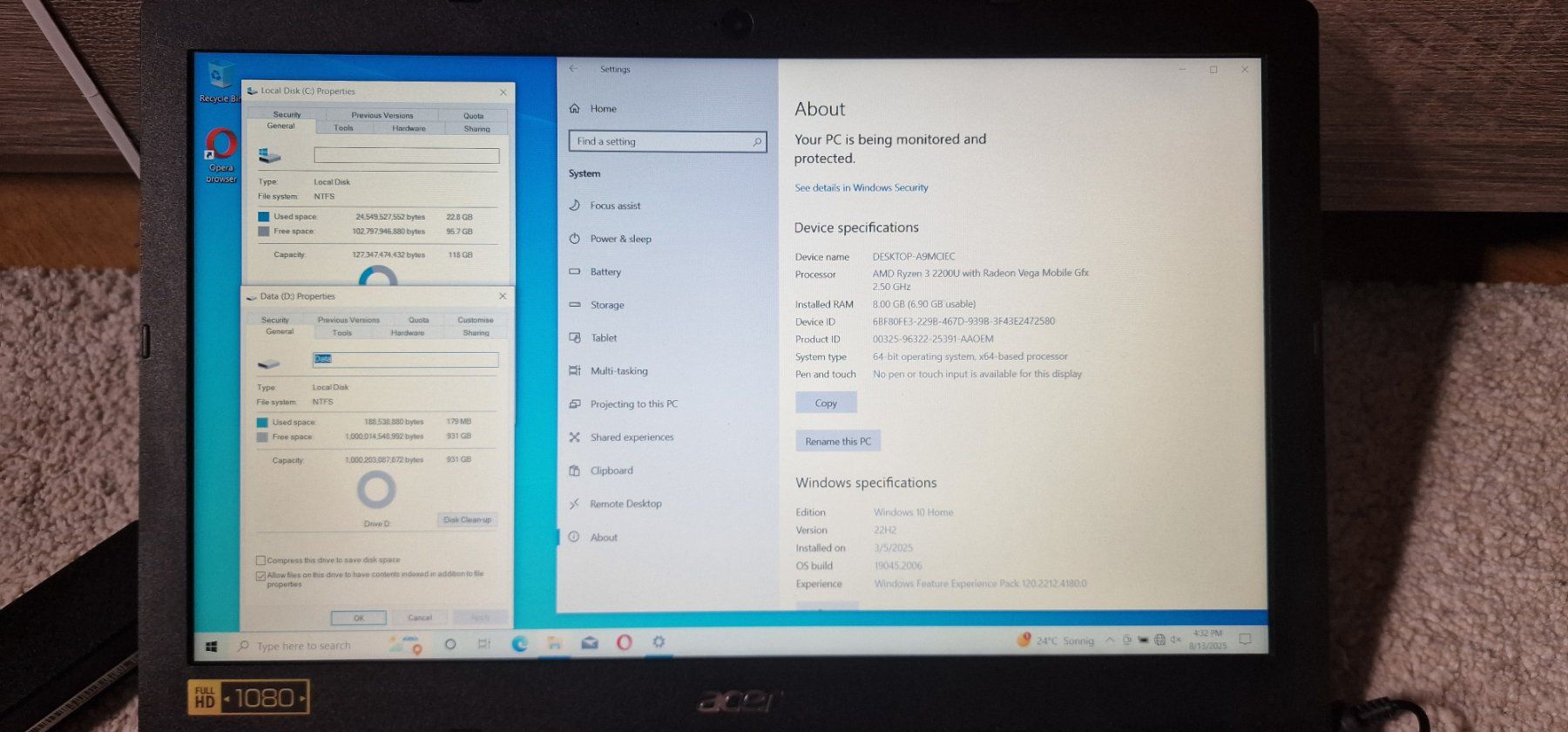 Acer Notebook: Acer Aspire a315-41 laptop – Usato da Gerlafingen venduto da diotech 1