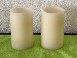 LED Kerzen cremefarben 2er Set guter Zustand